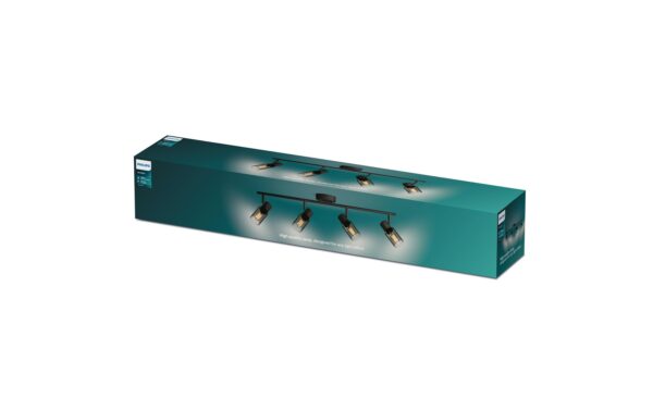 Philips 4er Spot  Palms 25W E14, sz, ohne Leuchtmittel