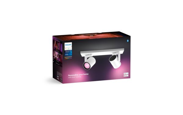1787993_2 - Mediatech Philips Hue White & Col. amb. argenta 2 flg. weiss 2x350lm