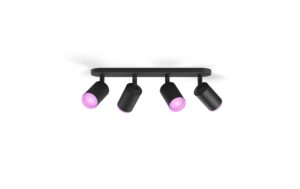 Philips Hue White & Col. amb. Fugato 4 flg. schwarz 4x350lm