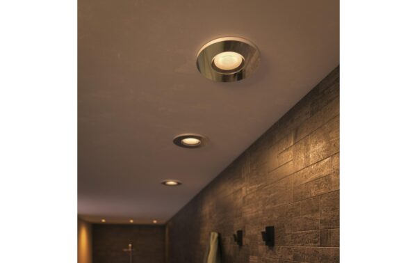 Philips Hue White amb. adore Deckenspot rund silber 3x350lm inkl. Dimmschalter