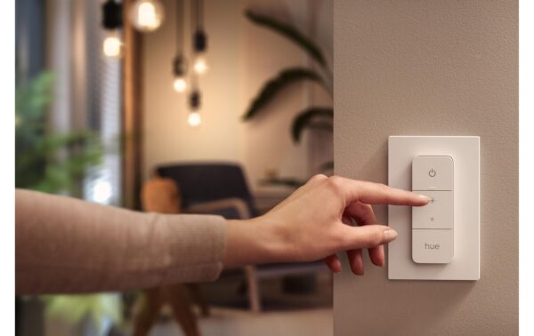 Philips Hue White amb. adore Deckenspot rund silber 3x350lm inkl. Dimmschalter