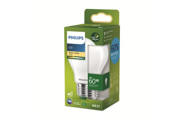 Philips Classic ultraeffiziente LED-Lampe Energieeffizienzklasse A,60W, E27,warmws