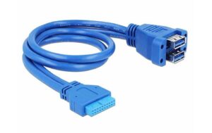Delock 82942 USB 3.0 Pinheader Buchse auf 2 x USB 3.0-A Buchse übereinander kaufen Schweiz | Mediatech.ch