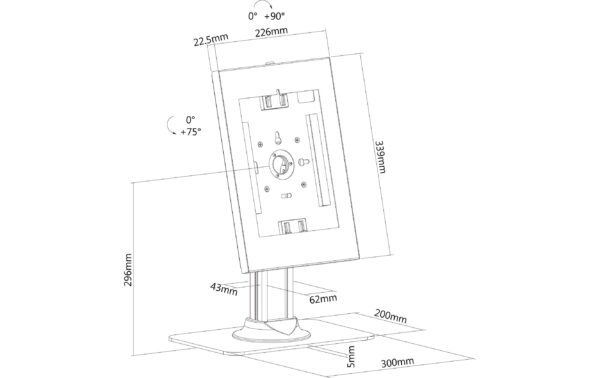 PureMounts PDS-6011 Tablet Standfuss Weiss