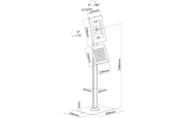 1789883_3 - Mediatech PureMounts PDS-6021 Bodenstandfuss Weiss