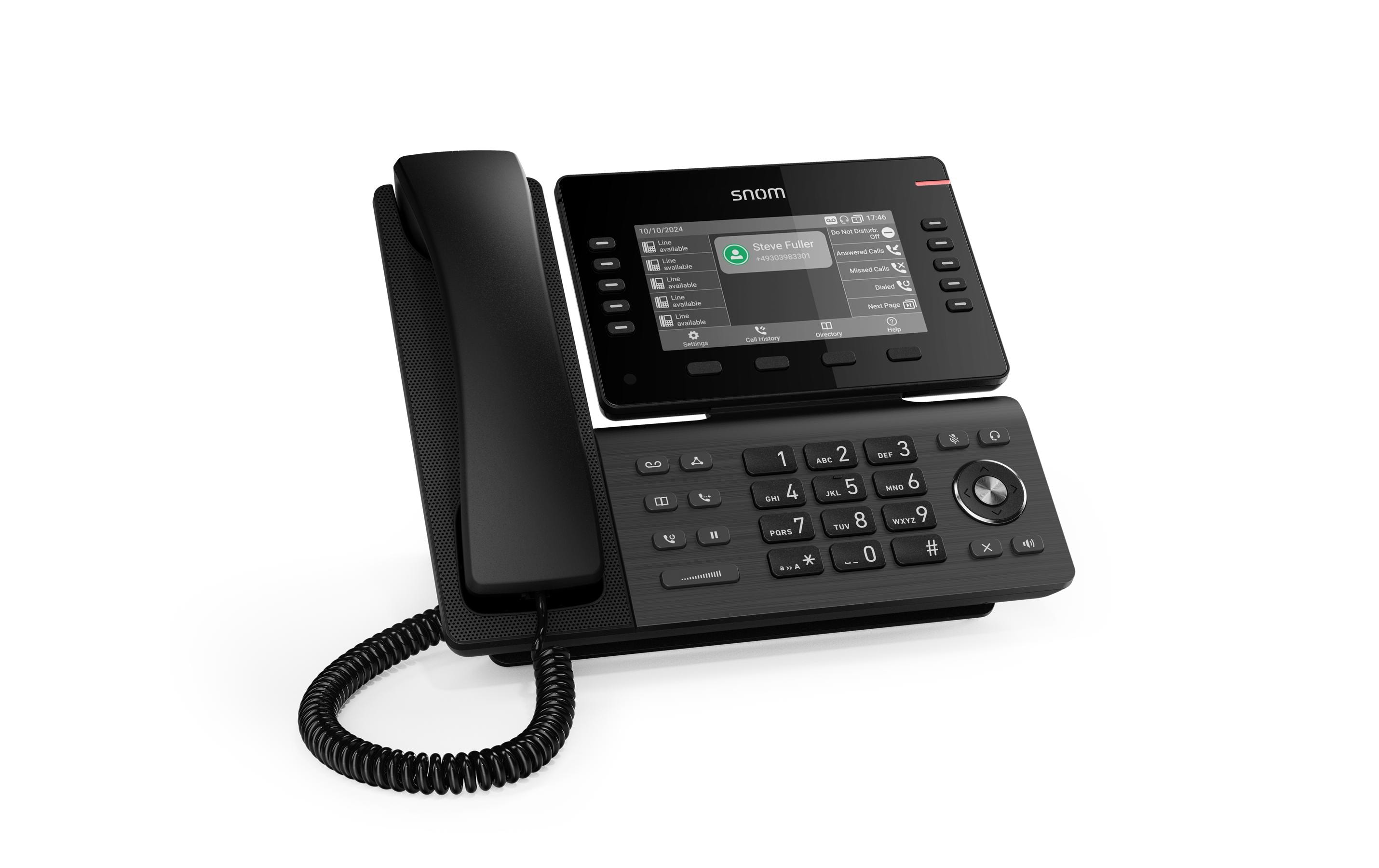 Snom D815W Schwarz SIP-Tischtelefon, Dual-Band Wi-Fi