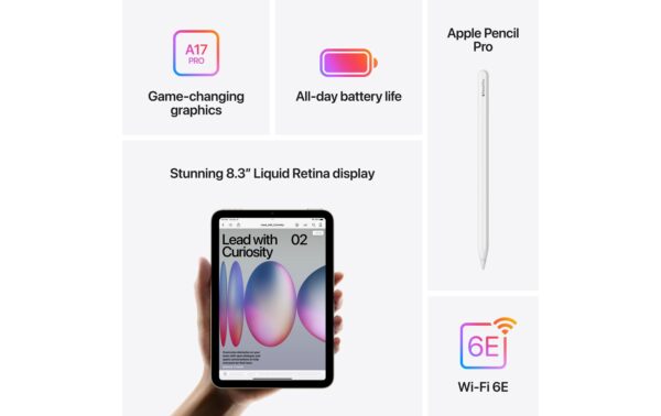 Apple iPad Mini 2024 128GB Starlight 8.3, WiFi
