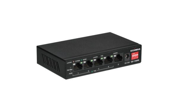 1797026_2 - Mediatech Edimax GS-1105PE: 5 Port GE PoE+ Switch 5xPoE+ Longrange, 60W Budget