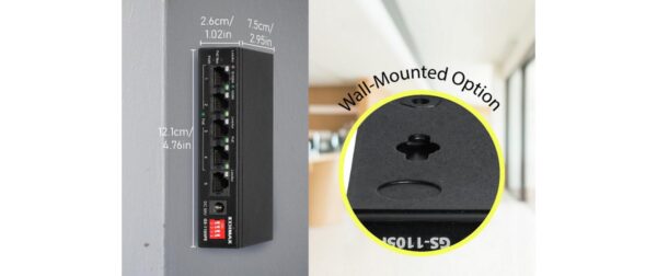 1797026_8 - Mediatech Edimax GS-1105PE: 5 Port GE PoE+ Switch 5xPoE+ Longrange, 60W Budget