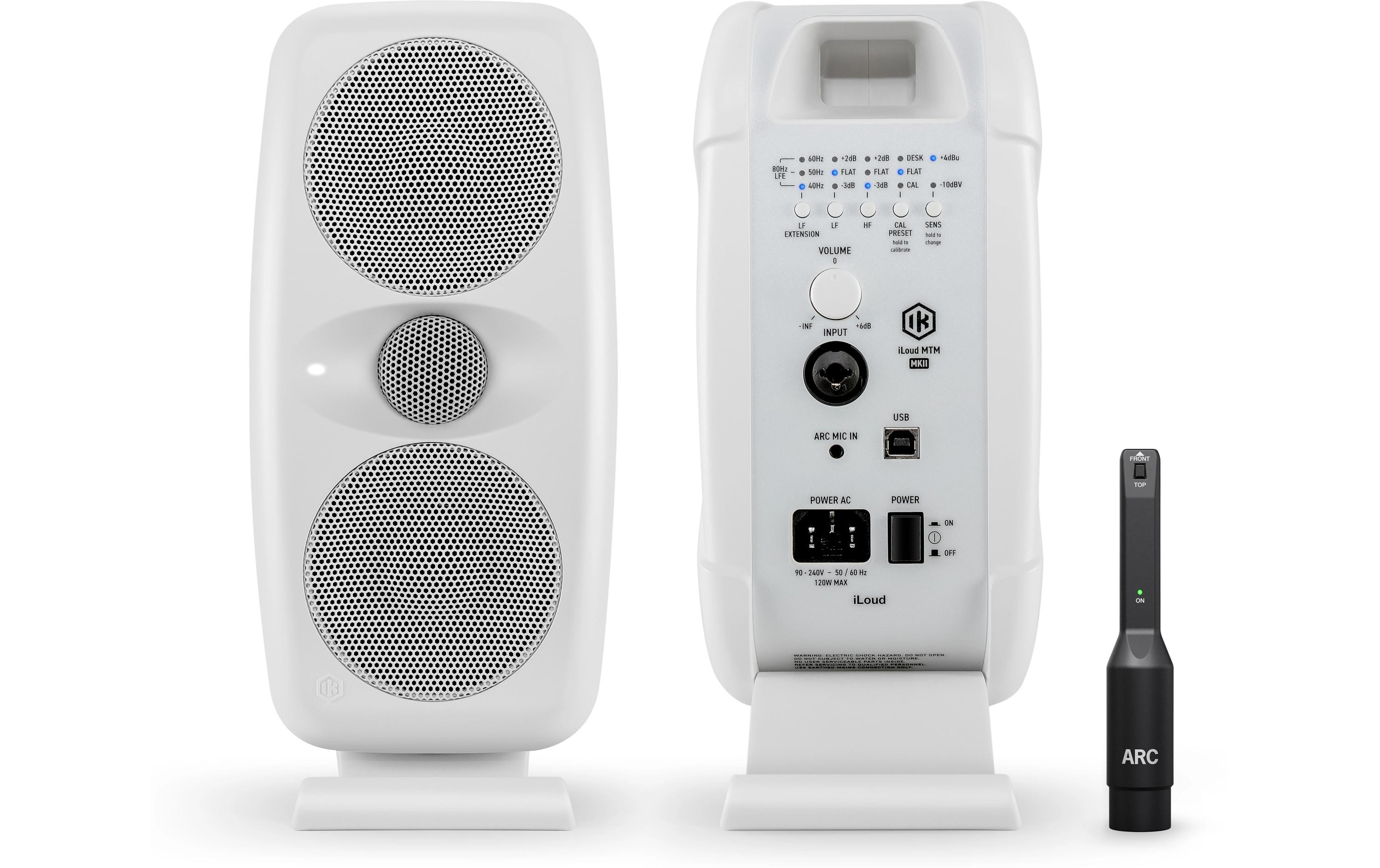 1798423_1 - Mediatech IK Multimedia iLoud MTM MKII Pair Bun weiss 50W, 2-Wege Studiomonitore