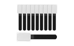 Label-the-cable Kabelbeschriftung MINI TAGS schwarz, mit Beschriftungsfeld, 10 Stück