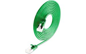 SLIM Patchkabel: 15cm, grün, 50-Pack Cat.6A, U/FTP, LSOH, Klinke nicht brechbar