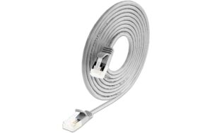 SLIM Patchkabel: 15cm, grau, 50-Pack Cat.6A, U/FTP, LSOH, Klinke nicht brechbar