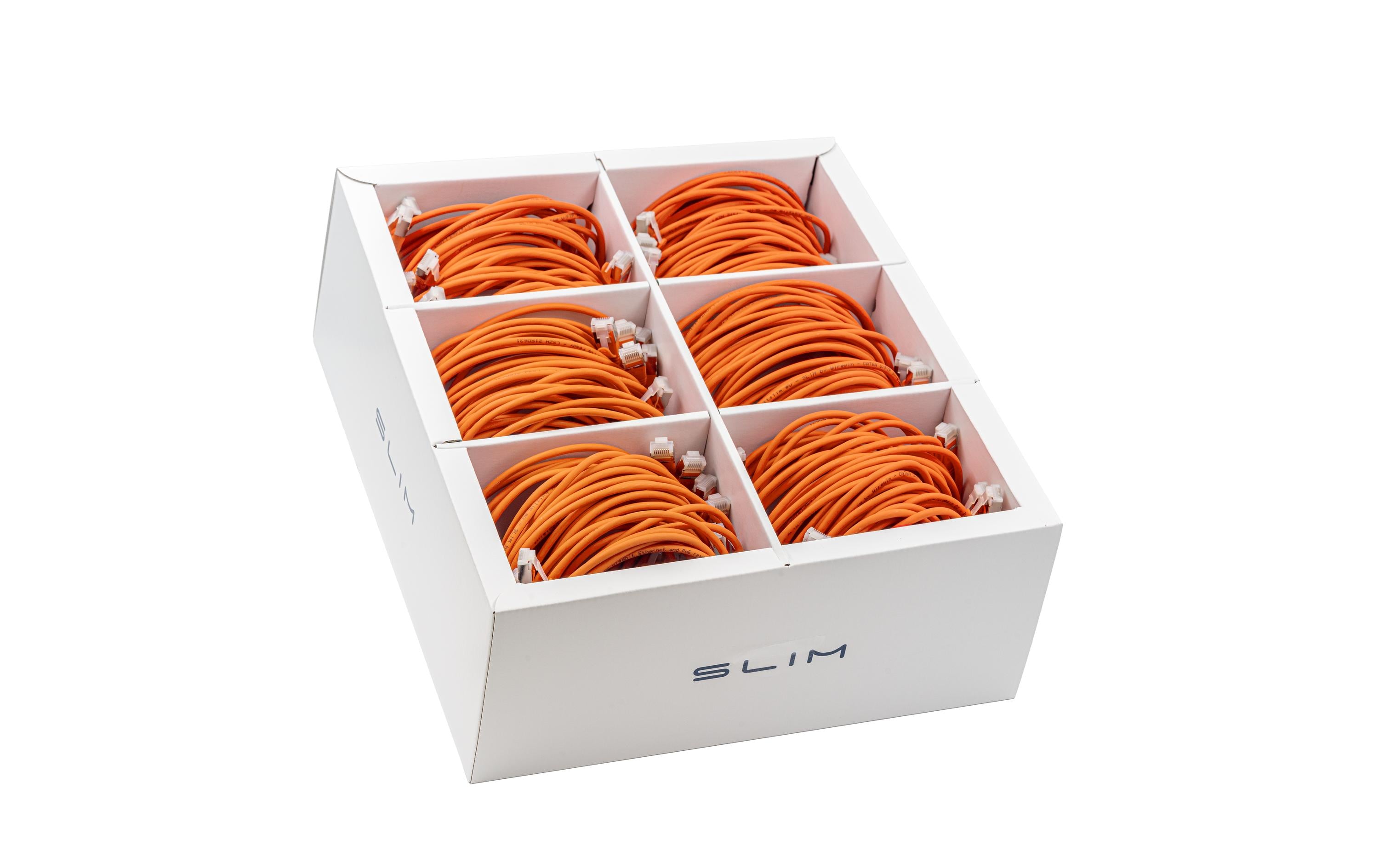 1802155 - Mediatech SLIM Patchkabel: 1.5m, orange, 60-Pack Cat.6A, U/FTP, LSOH, Klinke nicht brechbar
