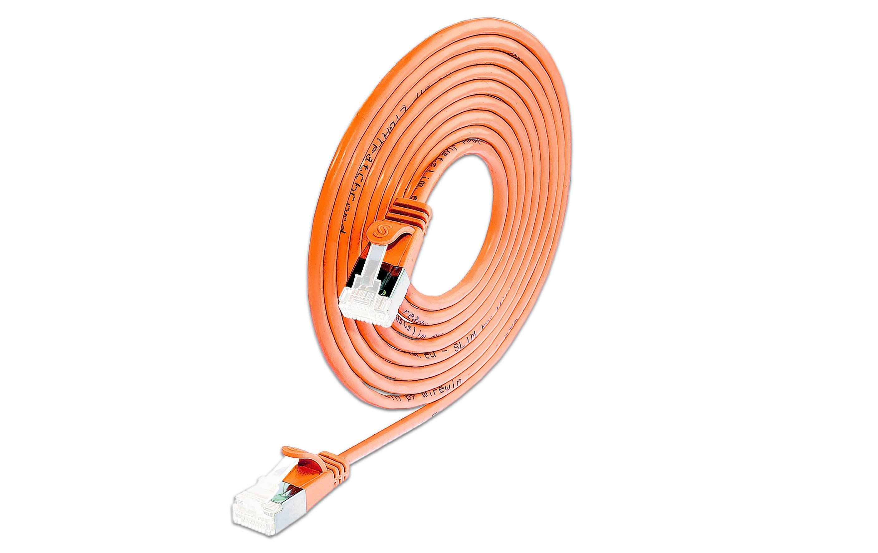 1802155_2 - Mediatech SLIM Patchkabel: 1.5m, orange, 60-Pack Cat.6A, U/FTP, LSOH, Klinke nicht brechbar