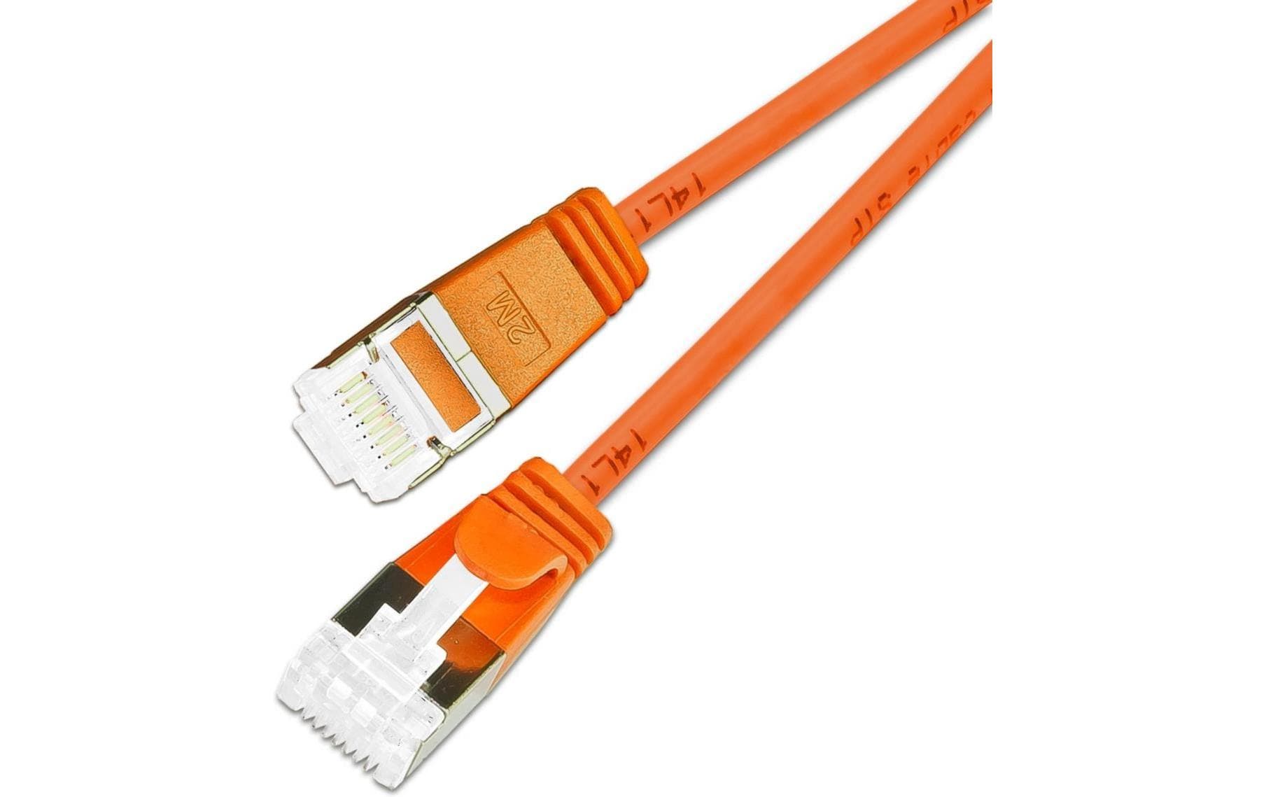 1802155_5 - Mediatech SLIM Patchkabel: 1.5m, orange, 60-Pack Cat.6A, U/FTP, LSOH, Klinke nicht brechbar