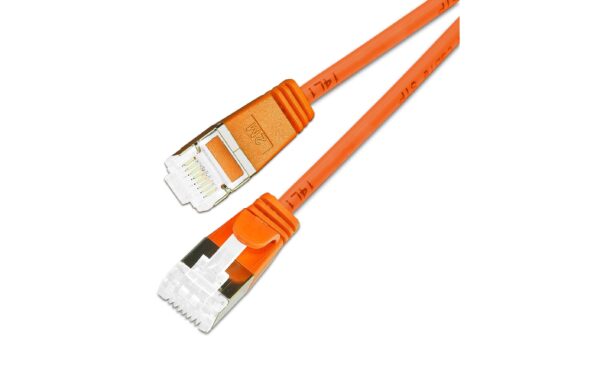 1802157_4 - Mediatech SLIM Patchkabel: 3m, orange, 36-Pack Cat.6A, U/FTP, LSOH, Klinke nicht brechbar
