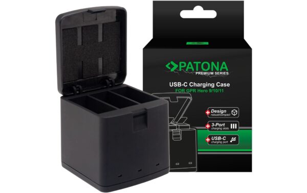 1802406 - Mediatech PATONA Tripple-Charger Ladebox für GoPro Hero 9 10 11 kaufen Schweiz | Mediatech.ch