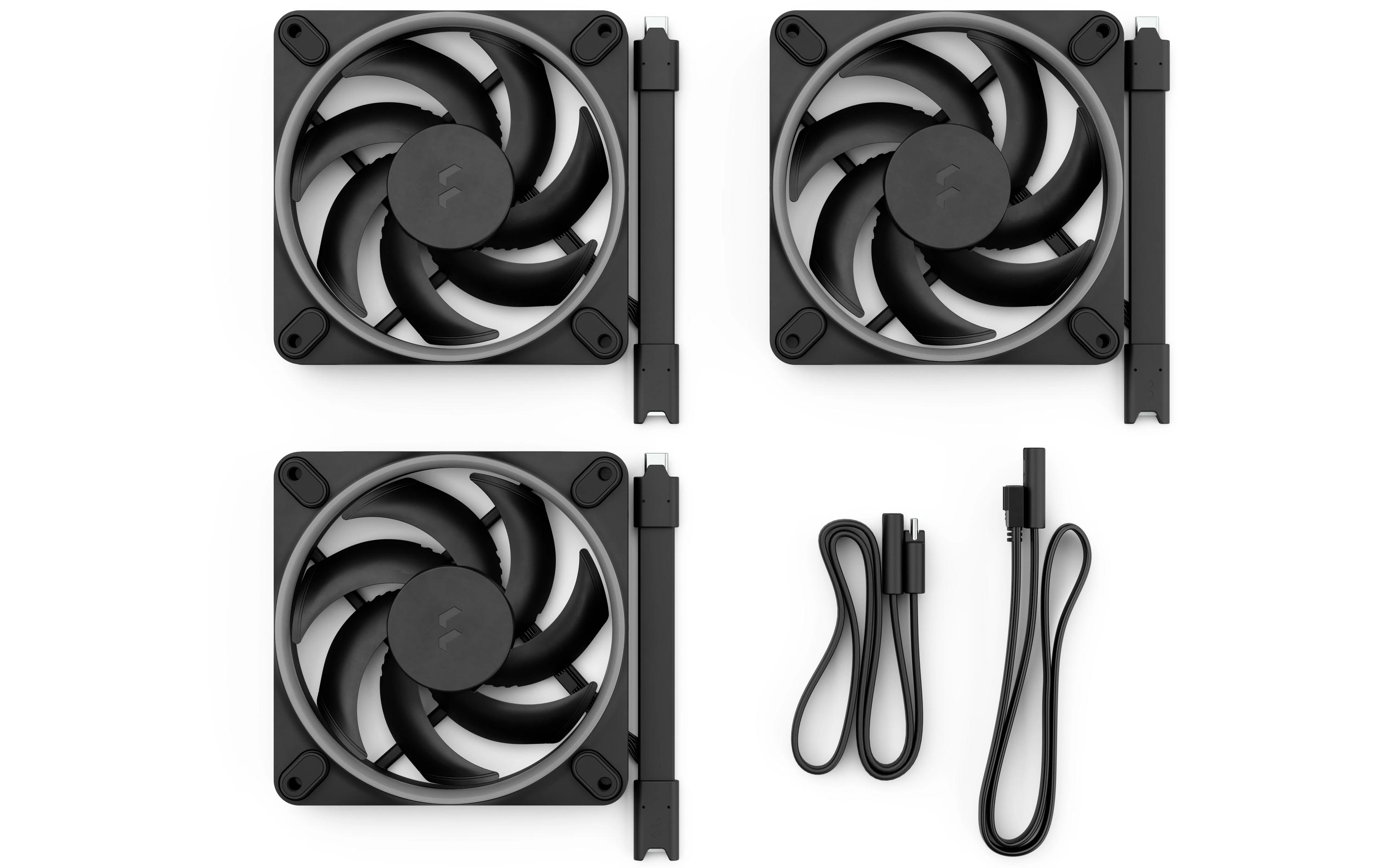Fractal Design Gehäuselüfter Momentum 12 RGB Schwarz 120x120x25mm, RGB, 3er Pack kaufen | Mediatech.ch