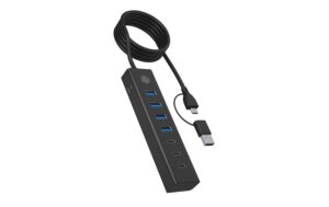 ICY BOX IB-HUB1737-C3, Type-C 7 Port USB3.0 USB Type-C zu 7 Port USB 3.2 Hub