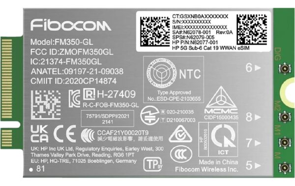 HP 5G NR / 4G WWAN G11 only selected G11 models, check with PN/SN
