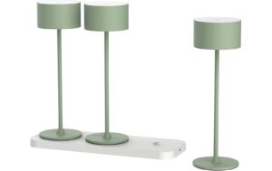 MSCH Akku-Tischleuchte 3er Set Tavolo grün LED 170lm 3000-6500K, IP20, Ladestation