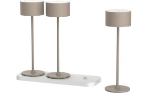 MSCH Akku-Tischleuchte 3er Set Tavolo sand LED 170lm 3000-6500K, IP44, Ladestation