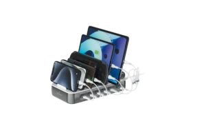 4SMARTS Ladestation Team inkl. 6 Kabel 95W, Silber