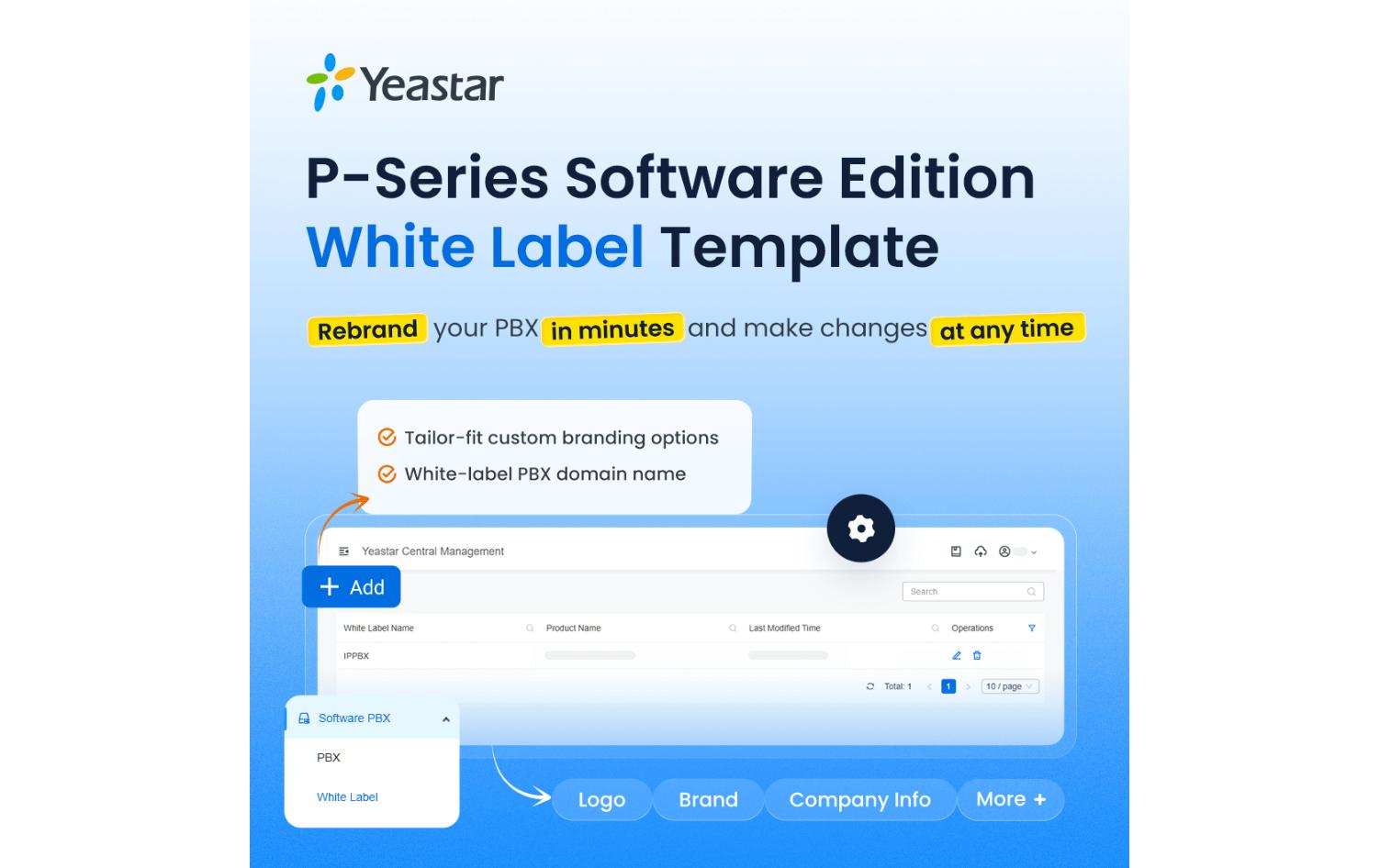 Yeastar PSE White Label Add-on P-Series Software Edition, 1Y, per template kaufen Schweiz | Mediatech.ch