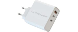 LC-Power LC-GAN-65 Ladegerät mit 65W 2x USB-C, 1x USB-A
