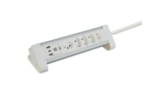 1810209 - Mediatech Schönenberger ALU DESKTOP 4xT13 / 1x USB-C / 2x USB-A /ws 4xT13 1xUSB-C 2xUSB-A 3.4A PD20W 2mZL ws kaufen | Mediatech.ch