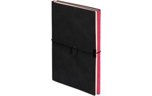 Kolma Notizbuch Smooth 2 in 1, A5 mit Stift 2 x 112 Seiten dotted/blanko, schwarz/pink