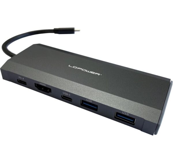 1812638 - Mediatech LC Power LC-HUB-C-multi-7 M2 Anthrazit, Type-C,2xUSB-A/2xUSB-C/HDMI