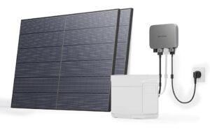 EcoFlow PowerStream Balkonkraftwerk Set mit 1x 600W Mik. und 2x 400W Starres Solar.