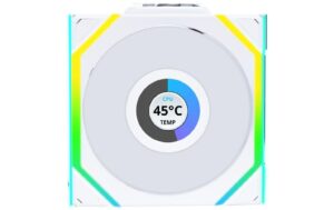Gehäuselüfter Lian Li 12SLLCD1W1W 120x120x25mm, LCD, ARGB PWM, Weiss