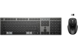 HP 725 Wireless Tastatur & Maus Set, Black 2.4 GHz, Bluetooth, CH-Layout, Supercap
