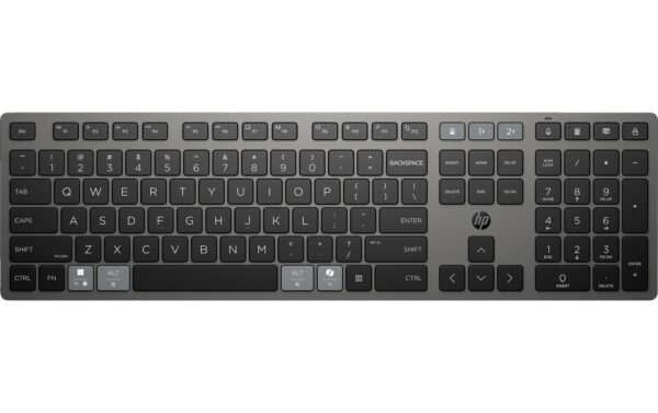HP 725 Wireless Tastatur, Black 2.4 GHz,Bluetooth, CH-Layout, Supercap