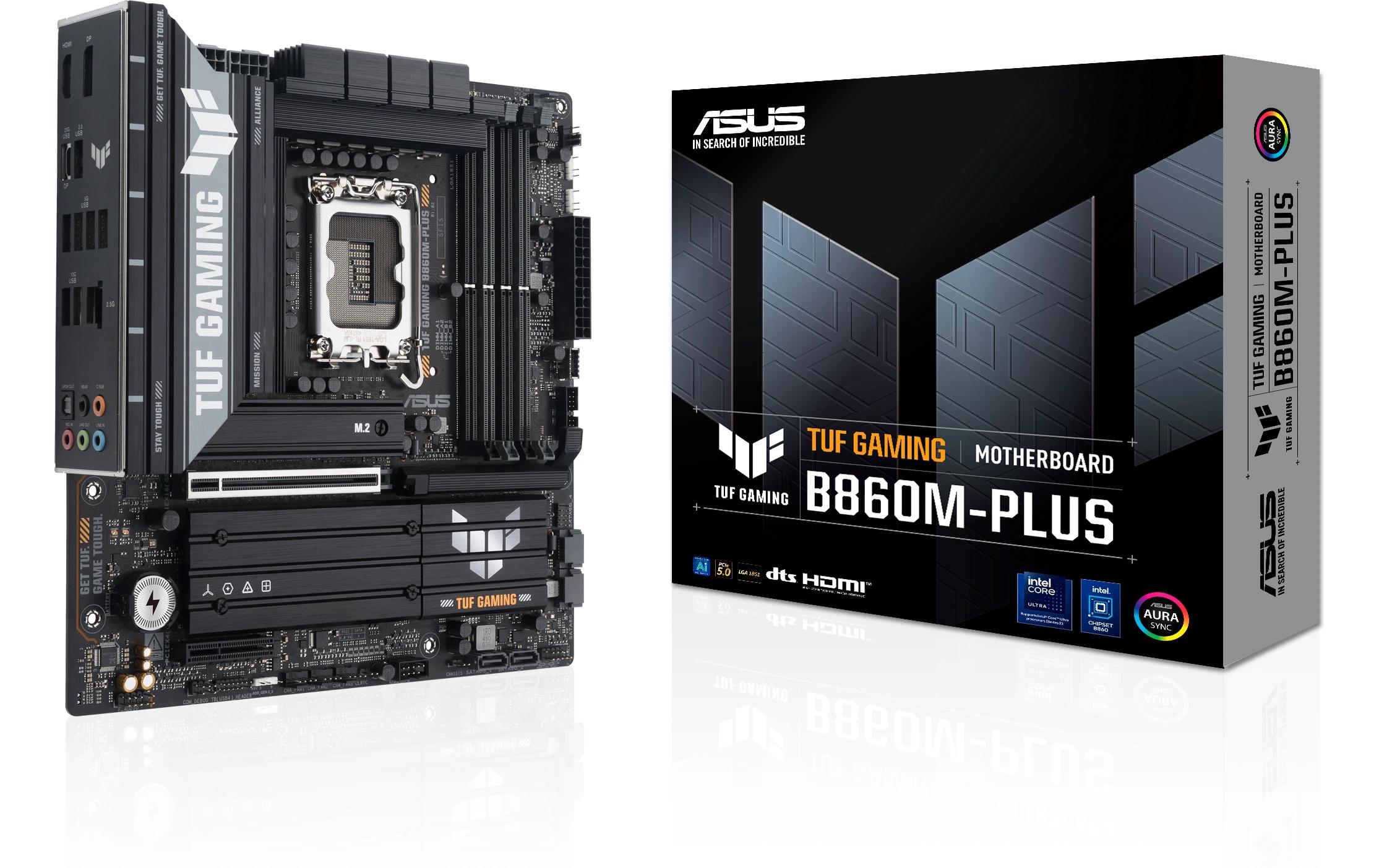 1819758 - Mediatech ASUS TUF GAMING B860M-PLUS, mATX LGA1851, 4x DDR5, PCI-E 5.0, HDMI, DP kaufen Schweiz | Mediatech.ch
