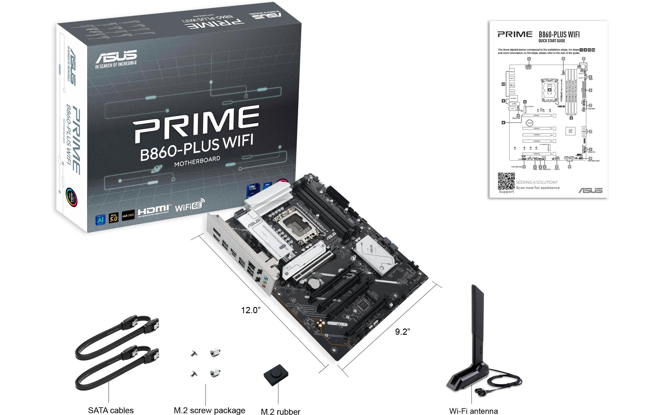 1819759_4 - Mediatech ASUS PRIME B860-PLUS WIFI, ATX LGA1851, 4x DDR5, PCI-E 5.0, HDMI, DP, VGA
