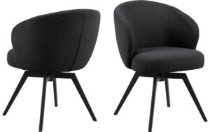 AC Design Esszimmerstuhl Darlene 1 Stück Stahl/Textil, Anthrazit