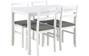 AC Design Esstisch-Set Alicante Inkl. 4 Stühlen, Weiss kaufen Schweiz | Mediatech.ch