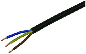 Installationskabel TD 3x 1.5mm2 schwarz, 20m