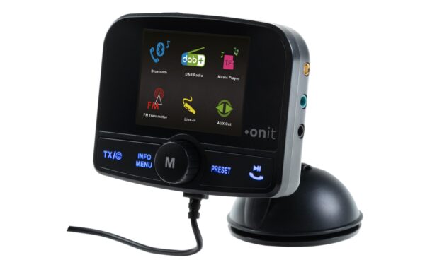 onit DAB-FM-Transmitter Media&Assist DAB&DAB+/2.4TFT/RDS/BT/TFcard/AUXout