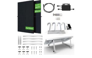 Technaxx Solar Balkonkraftwerk 600W TX-314 HMS-600,2x 430 W Modul, 2x Halterung, K 5m