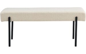 House Nordic Bank Swindon, Weiss Stahl, Polyester, Sperrholz, 100x36x42.5 cm