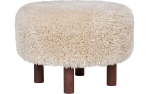 House Nordic Hocker Inverness 50x33cm(DxH) Polyester,Schaumstoff,Sperrholz, Kiefer