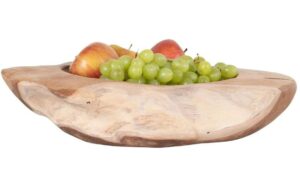 House Nordic Deko Schalen Teakholz Nature, 40x12 cm (DxH)