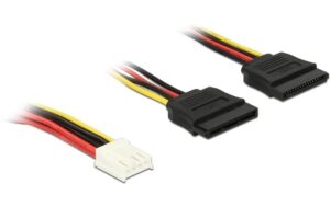 Floppy Stecker - SATA Stromadapter, 30cm Stromkabel Floppy zu SATA 15 Pin Stecker