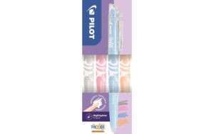 PILOT Frixion Light natural 4er Set grau, corall-pink, himmelblau, orange