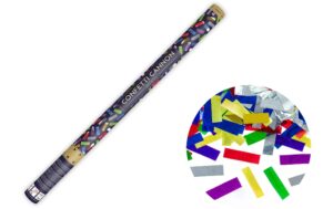 Partydeco Konfettikanone Streifen farbig, 80 cm